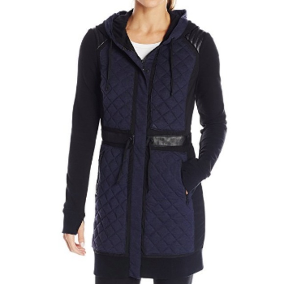 blanc noir Jackets & Blazers - NWT Blanc Noir Mesh Inset Anorak Coat SMALL Black